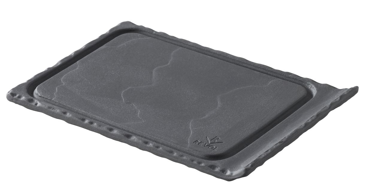 Basalt Small Grooved Fat 11,5X8Cm Matt Slate Style