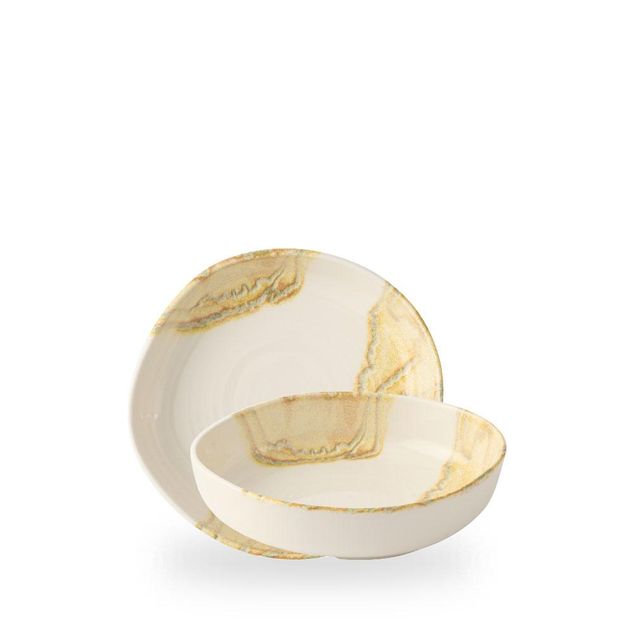 Tide Gold Organic Walled Bowl 20cm H:4.5cm