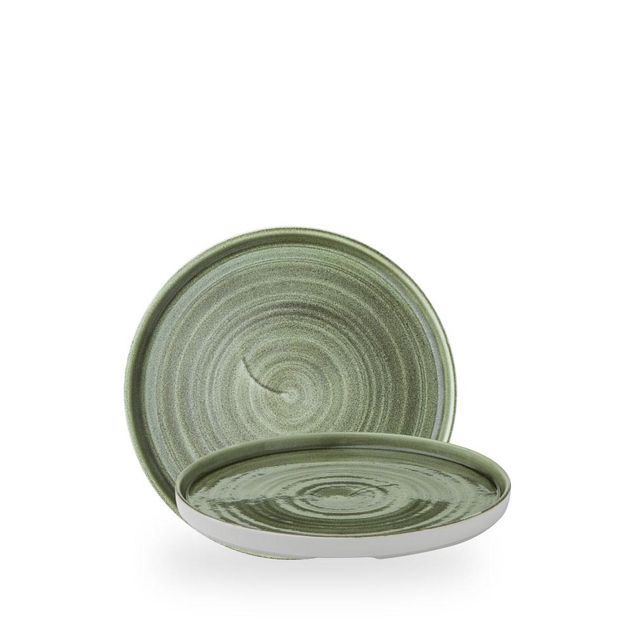 Stonecast Patina Burnished Green Walled Tallerken 21Cm