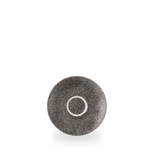 Raku Quartz Black Cappuccino Saucer 15.6cm