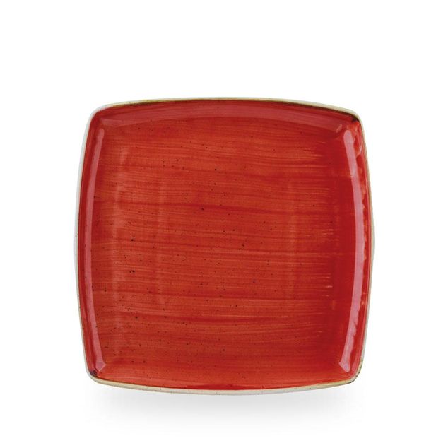 Stonecast Berry Red Dyp Kvadrat Tallerken 26.8Cm