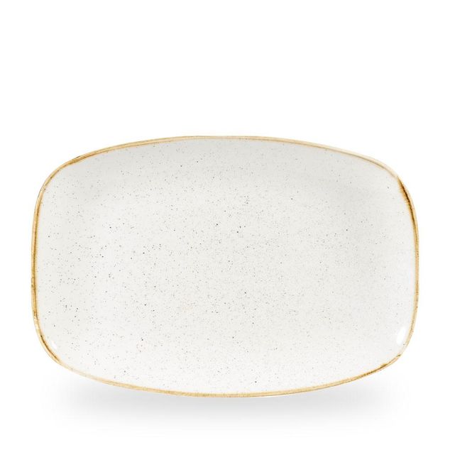 Stonecast Barley White Oblong Chefs Tallerken 34.4 X 23.4Cm