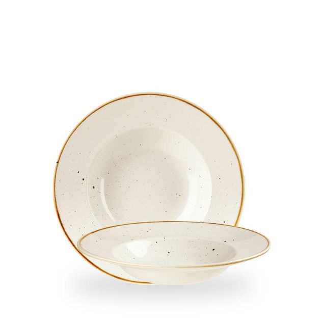 Stonecast Barley White Profile Wide Rim Bolle Med 24Cm