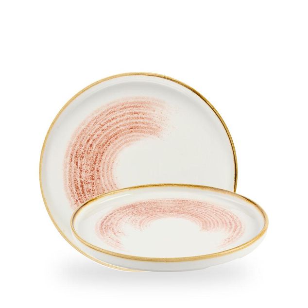 Homespun Accents Coral Walled Plate 26cm