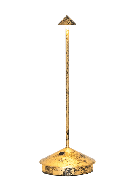 Pina Pro Table Lamp 105X290Rnm Black Crackle Golden Leaf 2,2W Led
