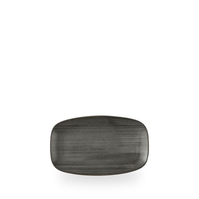 Stonecast Raw Black Oblong Chefs Plate 12.1cm