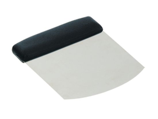 Dough scraper - St/st rigid rounded blade 12,4 cm - plastic handle