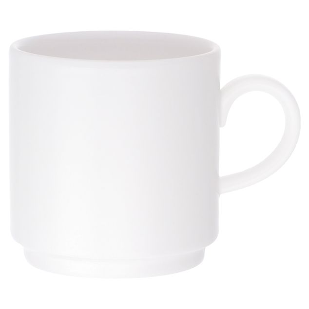 Universal white Mug with handle stackable 110x80mm 0,27L