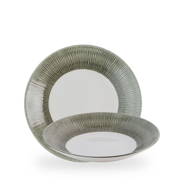 Bamboo Ceramic Spinwash Alpine Deep Coupe Plate 25.5cm