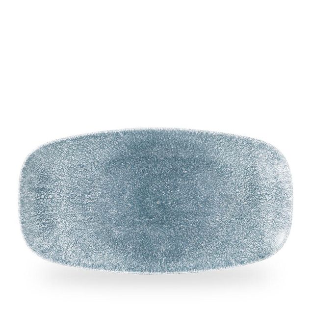 Raku Topaz Blue Chefs Oblong Tallerken 35.5 X 18.9Cm