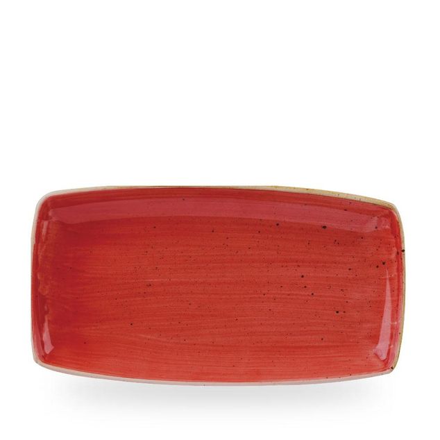 Stonecast Berry Red Oblong Tallerken 34.5Cm