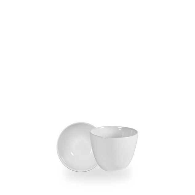 White Contour Chip Mug 10Cm