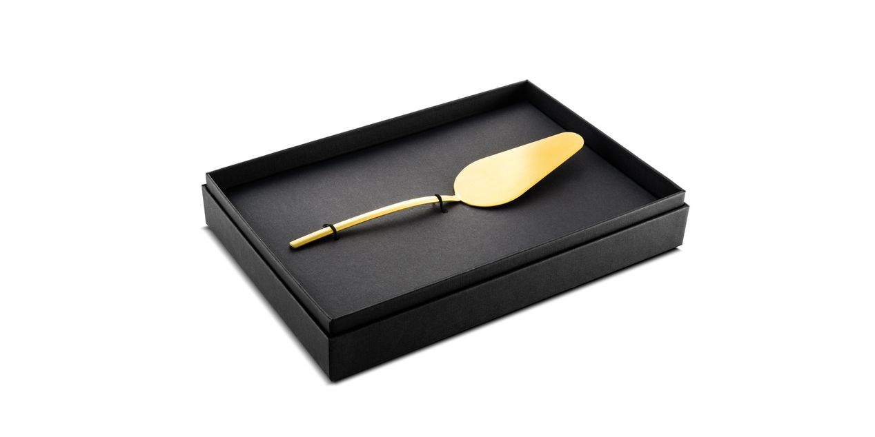 Gift Box Cake Server Due Ice Oro