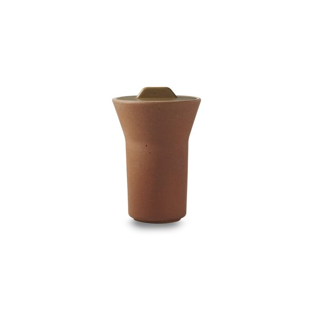 CONTRE JOUR Aroma Flared Cup With Lid 19cl Mocha brown