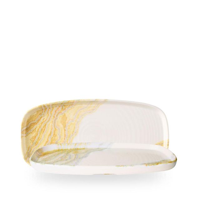 Tide Gold Oblong Chefs Plates 15.4cm