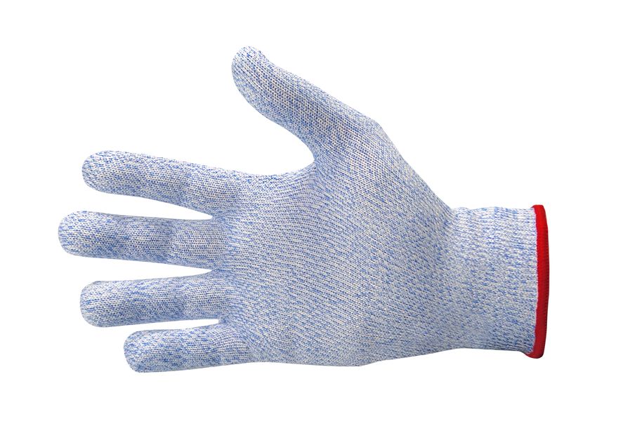 Louis Tellier Anti-cut glove - blue - red border - Size M