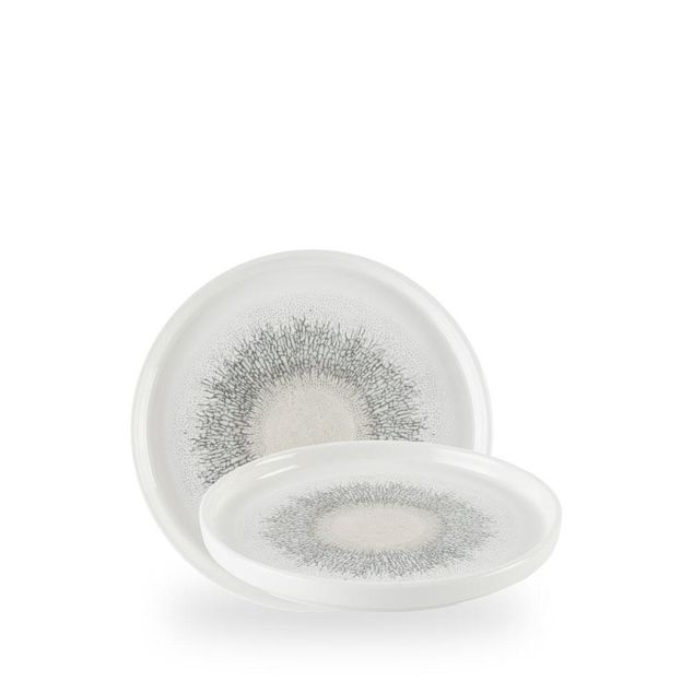 Studio Prints Fusion Grey Walled Plate 21cm H:2cm