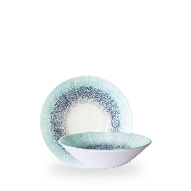 Studio Prints Fusion Blue Evolve Deep Coupe Bowl 19.6cm H: 5.5cm 75cl