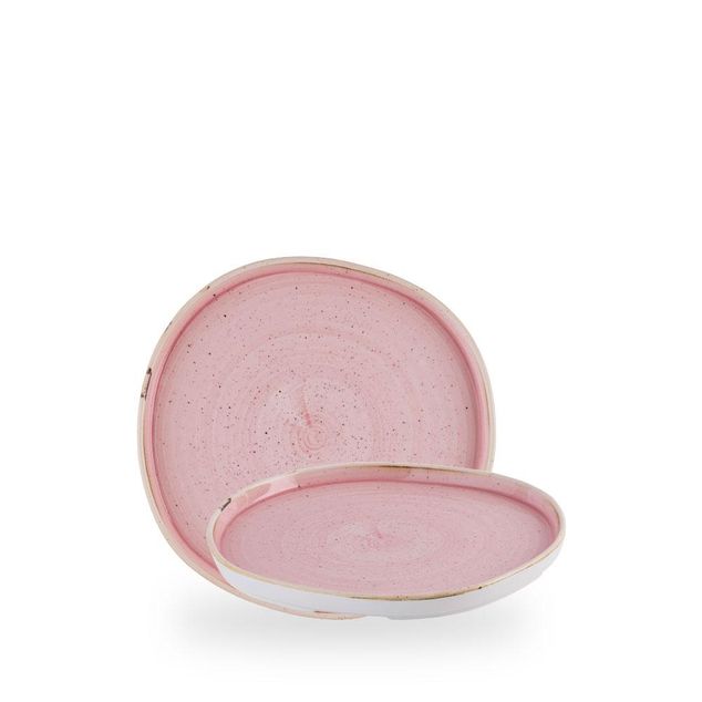 Stonecast Petal Pink Organic Walled Plate 21cm H:2cm