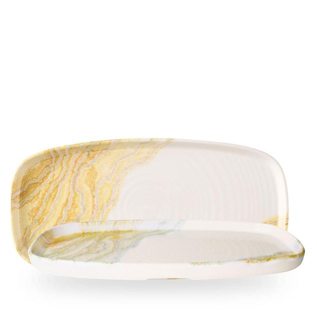 Tide Gold Oblong Chefs Plates 18.5cm H:2cm