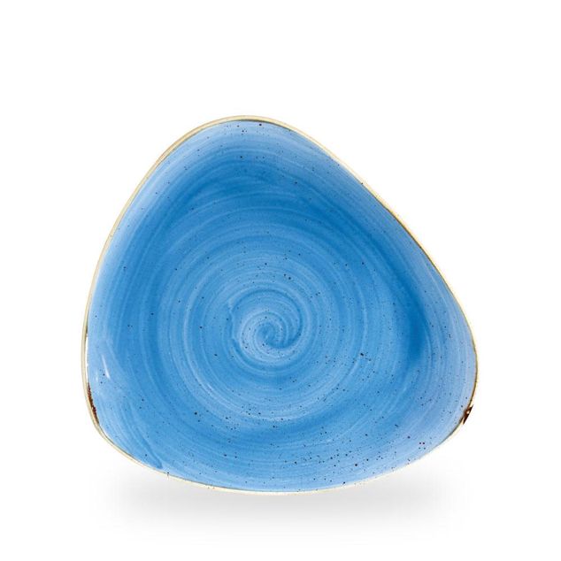 Stonecast Cornflower Blue Triangle Tallerken 26.5Cm