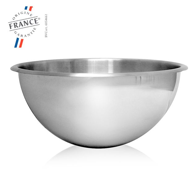 St. Steel Hemispherical Bowl Dia:35 Cm