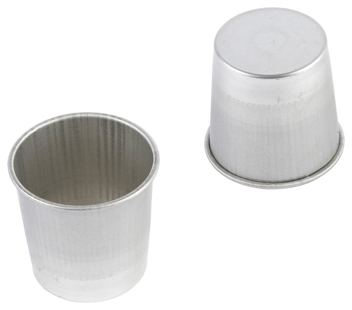 GOBEL Tin plate rum baba mould - With edges - 60 x 48 x 60 mm