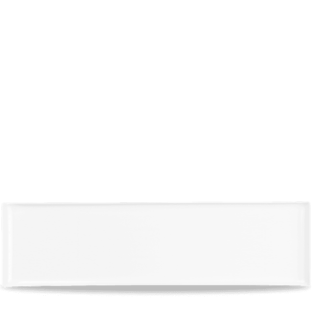 Plastic White Melamine Fat 56 X 15.3Cm
