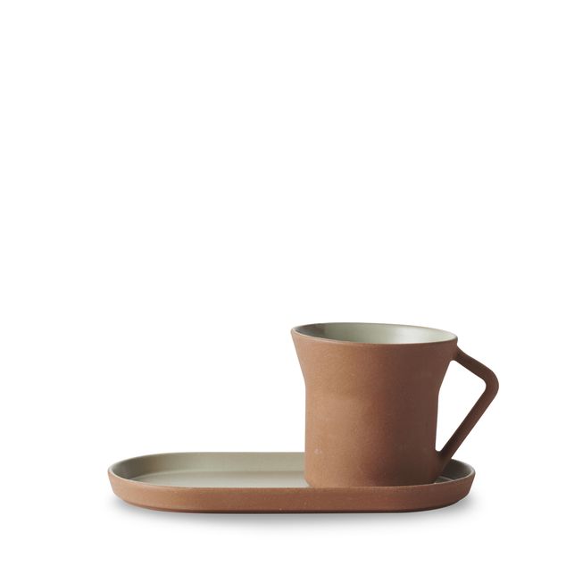 CONTRE JOUR Tea Cup And Saucer Almond green