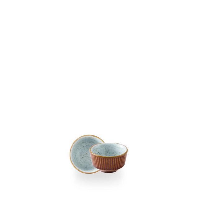 Cinnamon Brown Duck Egg Kochi Dip Pot 11cl H: 4.8cm Dia 8cm