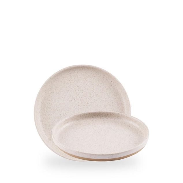 Emerge Speckled White / Walled Plate  / 21cm 2cm