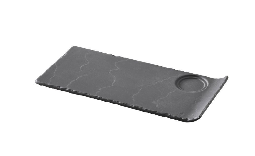 Basalt Gourmet Fat 2Wells 29Cm Matt Slate Style