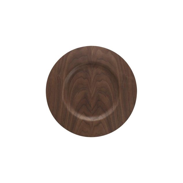 ACCESSORIES Showplate Veneer Wood dark - Ø34,3cm - H:10cm