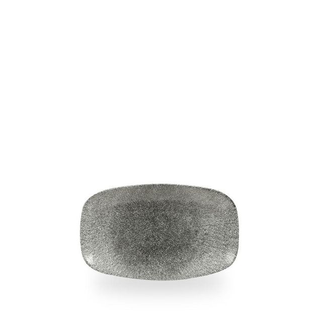 Raku Quartz Black Oblong Chefs Tallerken 20 X 12.1Cm
