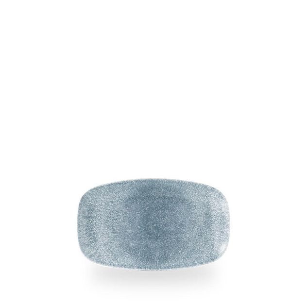 Raku Topaz Blue Oblong Chefs Tallerken 20 X 12.1Cm