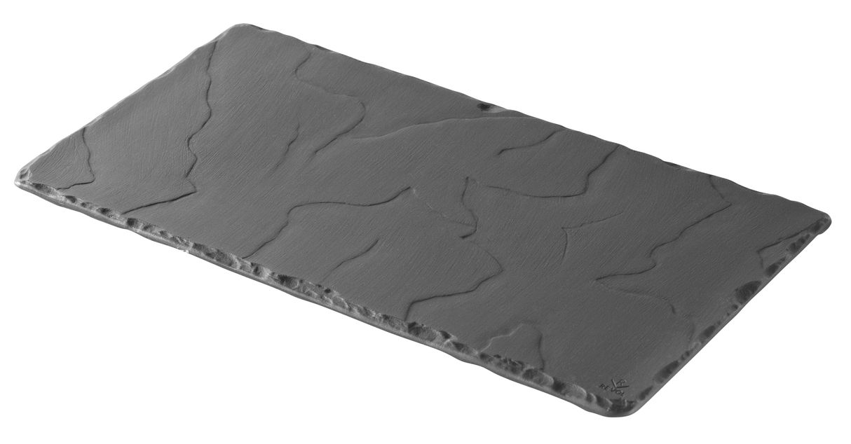 Basalt Rectangular Tallerken 30X20Cm Matt Slate Style