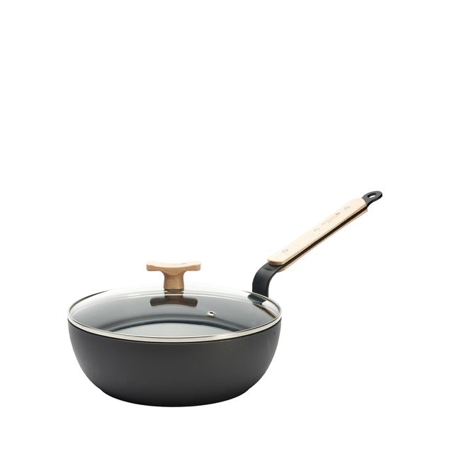 Glass Lid- B Bois-Beechwood Knob 24cm
