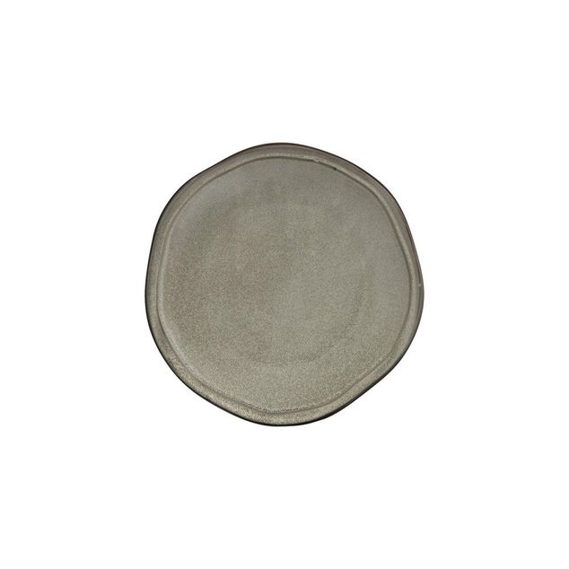 STON GREY Plate flat round coupe - Ø21cm - H:25cm