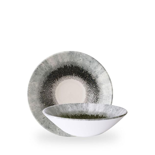 Studio Prints Fusion Black Evolve Deep Coupe Bowl 22.2cm H: 6.5cm 110cl