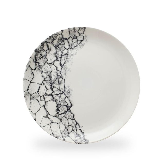 Kintsugi Accents Quartz Black Evolve Coupe Tallerken 28.8Cm