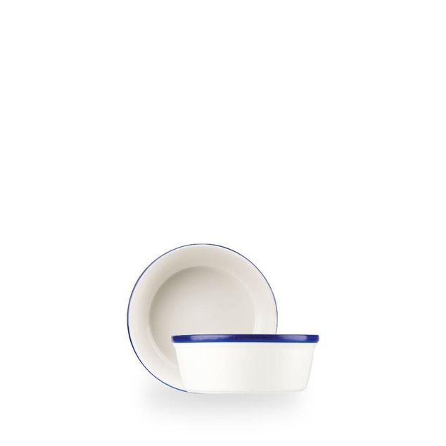 Retro Blue Rund Pie Ildfast 13.5Cm