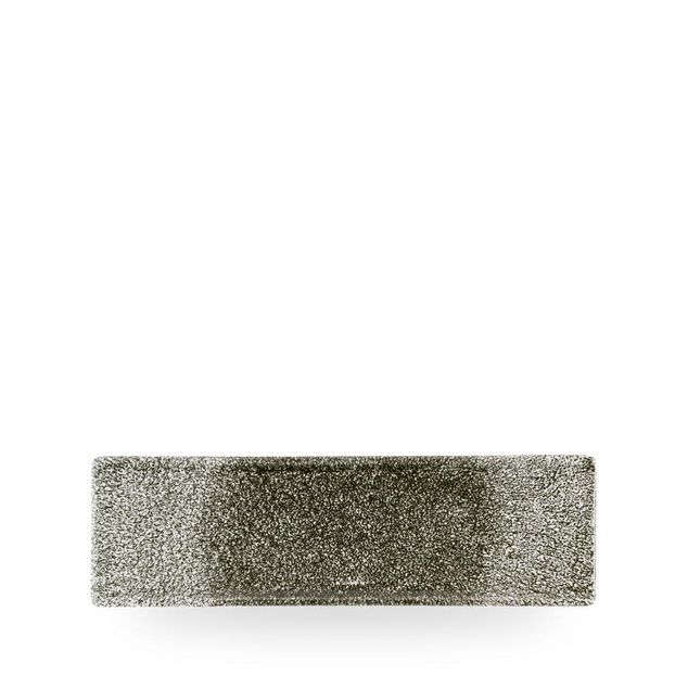 Raku Quartz Black Oblong Plate 29.5cm x 8.8cm