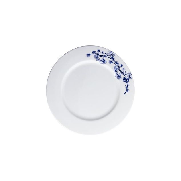 BLUE BOTANICALS Plate flat with rim - Ø27,4cm - H:20cm