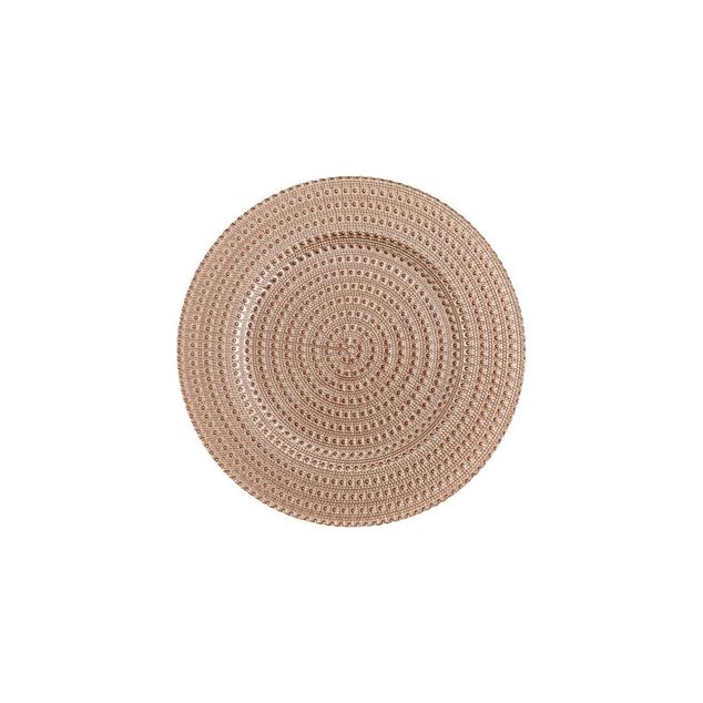 ACCESSORIES Showplate Glass blush - Ø33cm - H:10cm