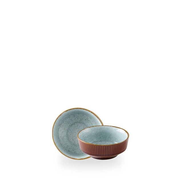 Cinnamon Brown Duck Egg Kochi Shallow Bowl 26cl H: 5cm Dia: 11.5cm