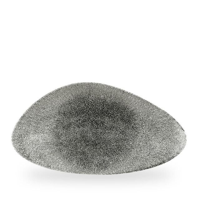 Raku Quartz Black Triangle Chefs Tallerken 35.5 X 18.8Cm
