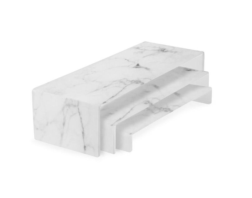 Mealplak Stackable Buffet Set X1 Nacryl white marble