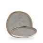 Stonecast Grey Organic Walled Plate 25.5cm H:2cm