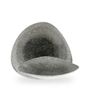 Raku Quartz Black Triangle Shallow Bolle 27.2 X 26.7Cm
