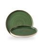 Stonecast Sorrel Green Walled Plate 26cm H: 2cm